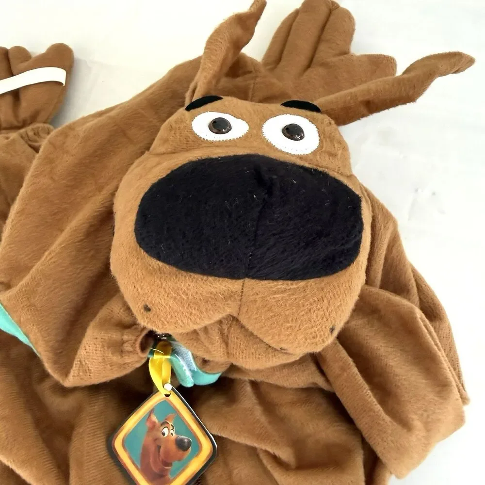 Scooby Doo Halloween Costume Kids Youth Large L Deluxe Rubies Plush Jumpsuit EUC